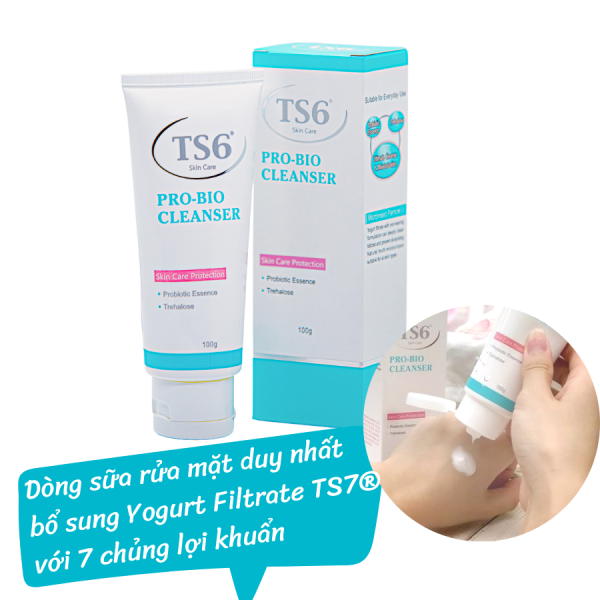 Dùng Sữa Rửa Mặt TS6 làm sạch da với thành phần lành tính