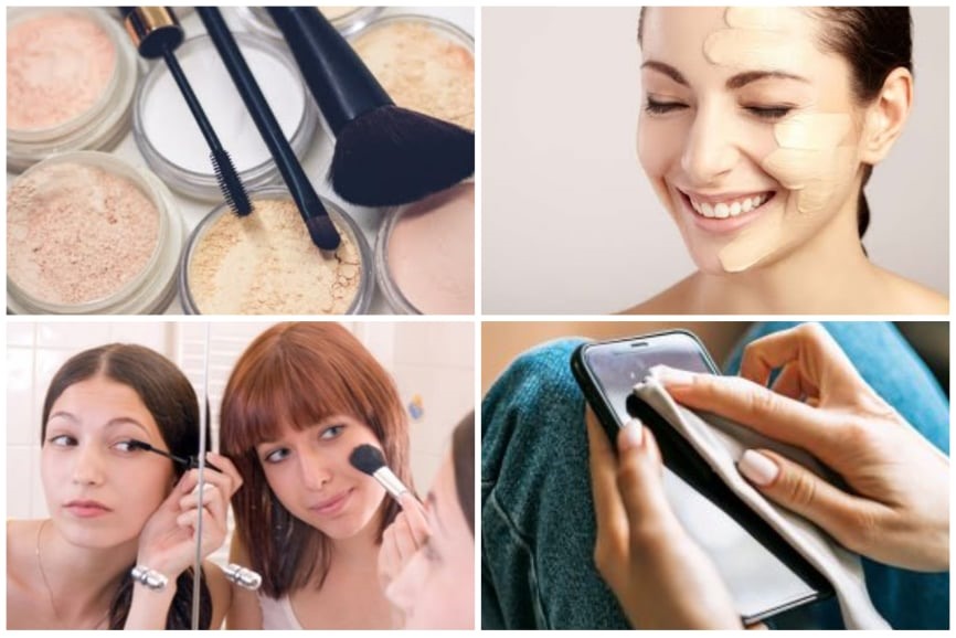 Thói quen xấu khi chăm sóc da mặt bạn nên bỏ ngay là thường xuyên trang điểm đậm